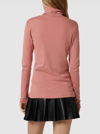 QS by s.Oliver Shirt met lange mouwen en col, model 'Basic' Zalm - 5