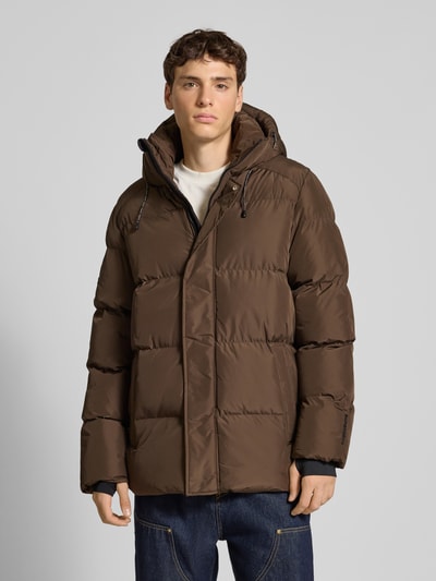 Superdry Kurtka pikowana z kapturem Khaki 4