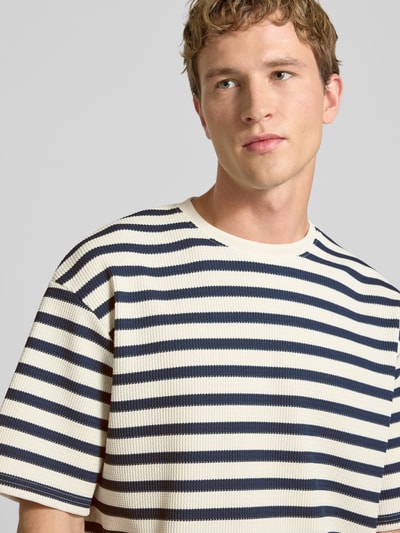 Redefined Rebel Oversized T-Shirt mit Rundhalsausschnitt Modell 'Gael' Marine 3