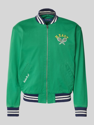 Polo Ralph Lauren Bomberjack in jeanslook, model 'VARSITY' Groen - 2