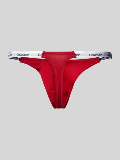 Calvin Klein Underwear String met labeldetail Rood - 3