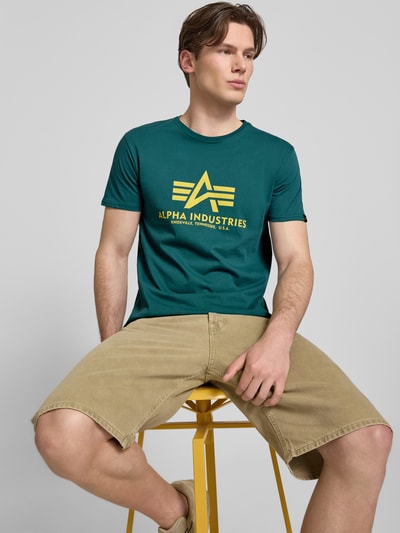 Alpha Industries T-Shirt mit Logo und Rundhalsausschnitt Petrol 3