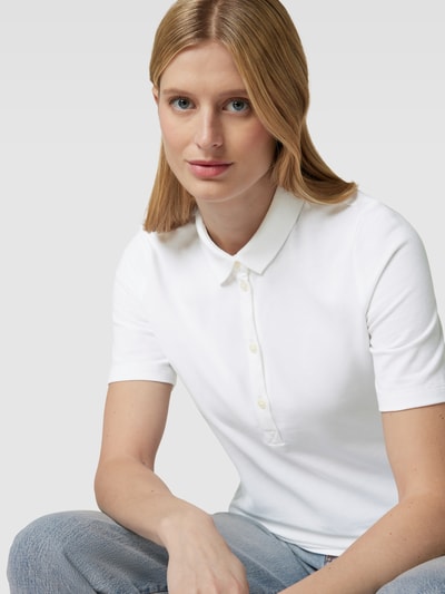 MAERZ Muenchen Poloshirt mit Knopfleiste Weiss 3