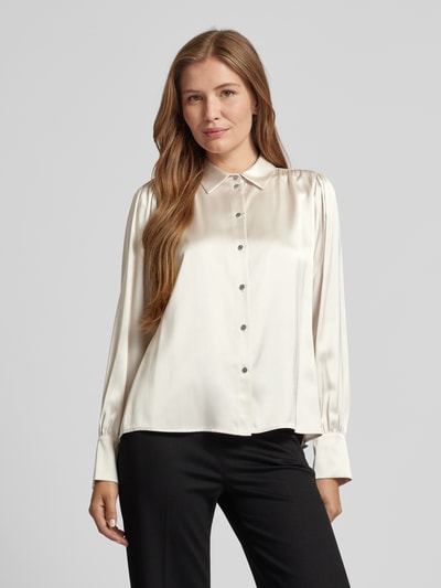 Marc Cain Regular fit overhemdblouse met manchetten Ecru - 4