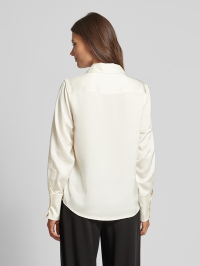 Scotch & Soda Slim fit blouse met platte kraag Offwhite - 5