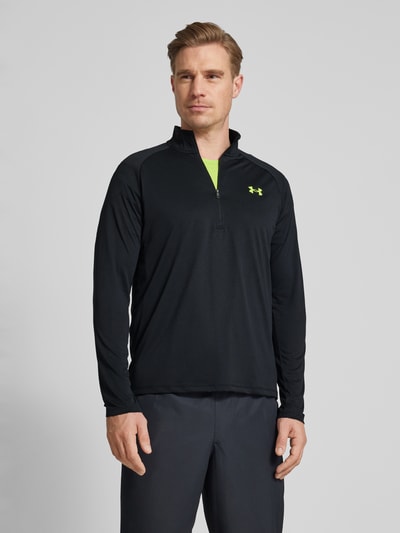 Under Armour Shirt met lange mouwen, opstaande kraag en ritssluiting Zwart - 4