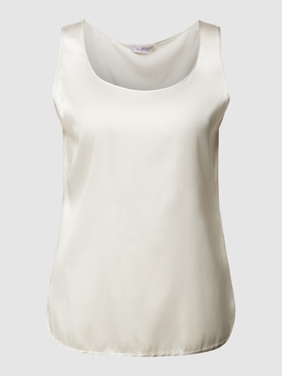 MaxMara Leisure Zijden top in effen design, model 'PAN' Beige - 2