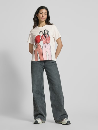 s.Oliver RED LABEL Relaxed Fit T-Shirt aus reiner Baumwolle Weiss 1