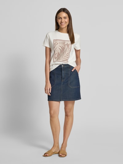 comma T-Shirt mit Motiv-Print Offwhite 1