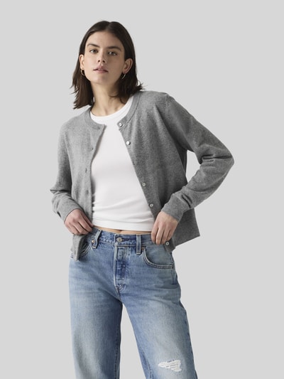 Levi's® Regular Fit Strickjacke aus Baumwoll-Mix Mittelgrau 4