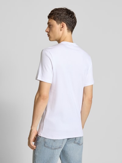 Only & Sons Regular fit T-shirt met ribstructuur, model 'TANNER' Wit - 5