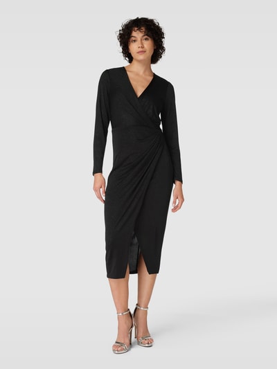 V by Vera Mont Knielanges Cocktailkleid mit Raffungen Black 4