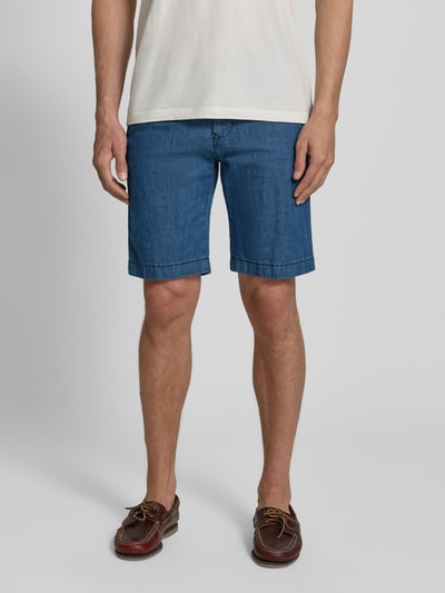 Pierre Cardin Regular Fit Bermudas in Denim-Optik mit Paspeltasche Blau 4