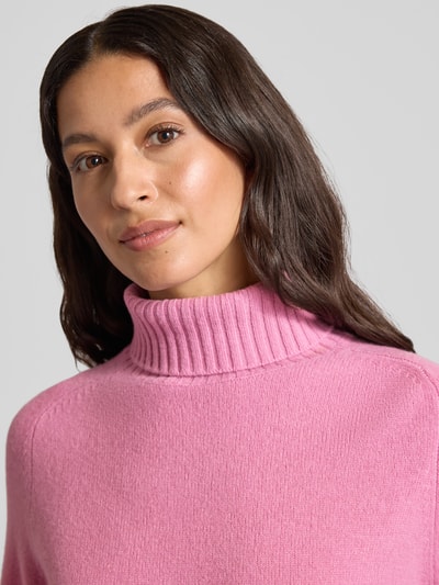 Fynch-Hatton Rollkragenpullover mit gerippten Abschlüssen Rose 3
