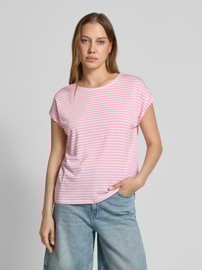 Vero Moda Regular Fit T-Shirt aus Lyocell-Elasthan-Mix Modell 'AVA' Rosa 4