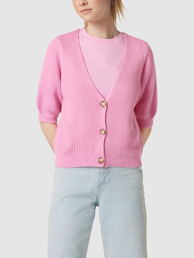 PIECES Cardigan mit Strukturmuster Modell 'OSILLA' Rosa 4