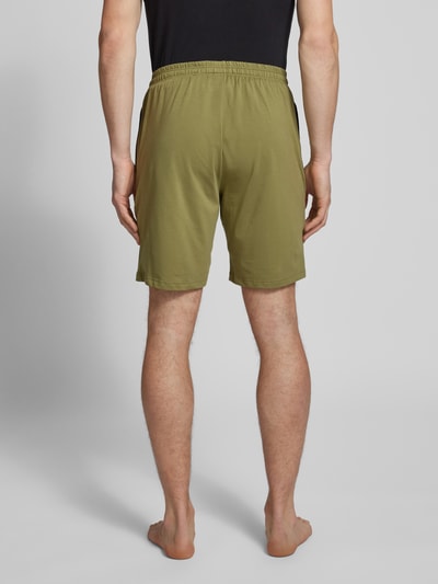 BOSS Regular Fit Sweatshorts mit Tunnelzug Modell 'Mix&Match' Oliv 5