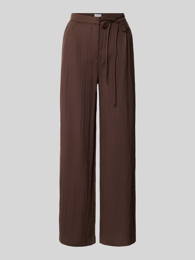 Productfoto, Stoffhose aus Lyocell-Mix mit Schnürung van Jake*s Casual, wide leg, bruin, zachte textuur, met viscose, dames, maat 36