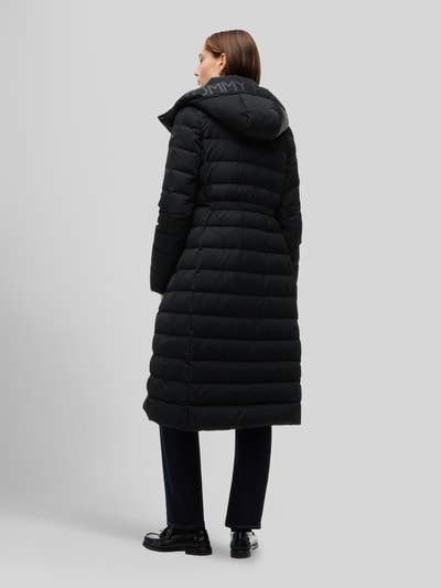 Tommy Hilfiger Slim Fit lange donsjas met stormboeien Zwart - 5