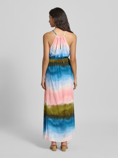 Tom Tailor Denim Długa sukienka taliowana z czystej wiskozy Różowy 5