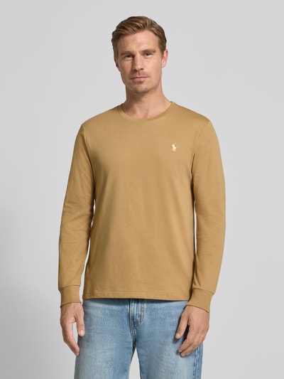 Polo Ralph Lauren Regular Fit Longsleeve mit Logo-Stitching Modell 'Jersey' Beige 4