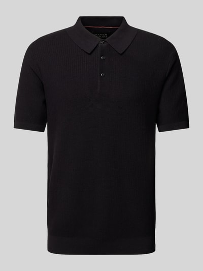 Scotch & Soda Regular fit poloshirt met structuurmotief Zwart - 2