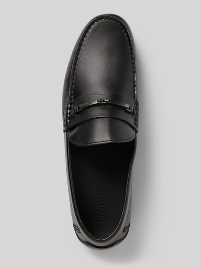 CK Calvin Klein Lederloafers mit Label-Applikation Modell 'DRIVER' Black 3