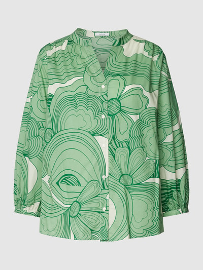 OPUS Blouse met all-over motief, model 'Faomi' Lichtgroen - 2