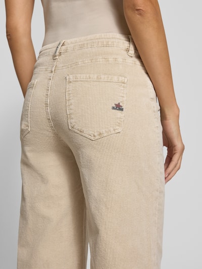 Buena Vista Wide fit corduroy broek met steekzakken Offwhite - 3