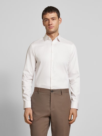 Jake*s Slim Fit Business-Hemd mit Kentkragen Sand 4