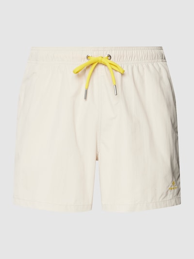 Gant Badehose mit Label-Stitching Beige 2