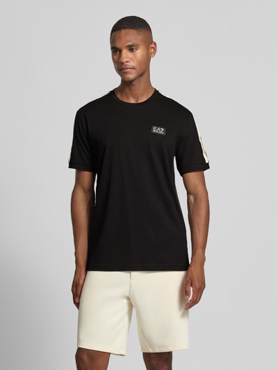 EA7 Emporio Armani T-shirt met labelpatch Zwart - 4