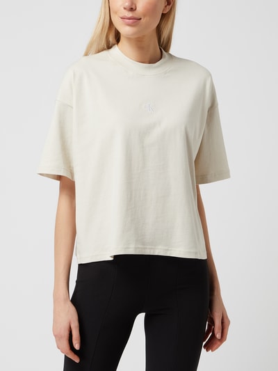 Calvin Klein Jeans Boxy Fit T-Shirt mit Logo  Offwhite 4