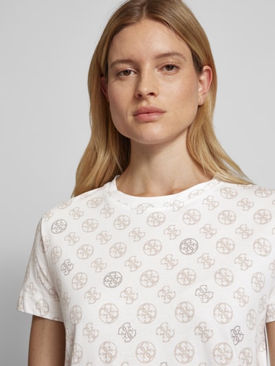 Guess Activewear T-shirt met labelprint, model 'NOMIE' Offwhite - 3