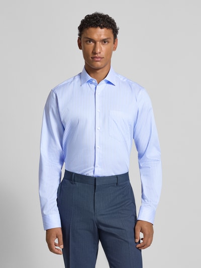 SEIDENSTICKER REGULAR FIT Regular Business-Hemd mit Kentkragen und Brusttasche Bleu 4