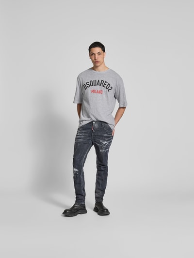 Dsquared2 T-Shirt mit Label-Print Mittelgrau 1