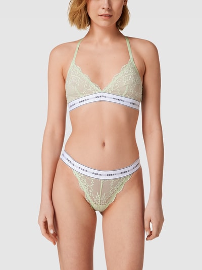 Guess Triangelbeha met kant, model 'BELLE TRIANGLE' Mintgroen - 1