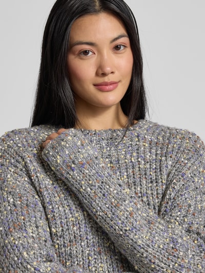 Jake*s Casual Sweter z dzianiny z okrągłym dekoltem Ciemnoszary 3