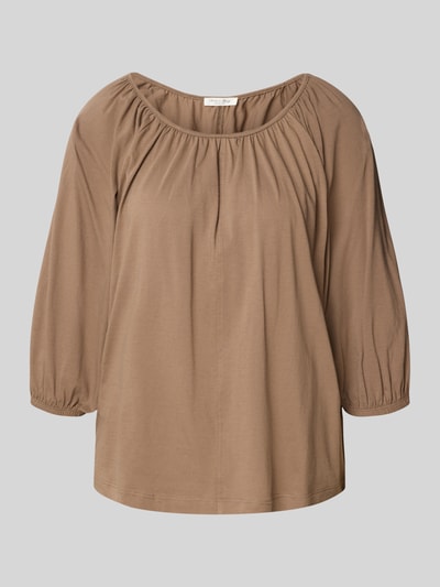 Christian Berg Woman Blusenshirt mit elastischen Abschlüssen Mittelbraun 2