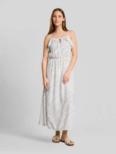 Tom Tailor Denim Schmales Kleid mit Leinen-Anteil Weiss 4