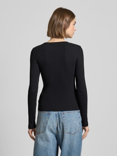 Guess Jeans Longsleeve mit Label-Stitching Black 5