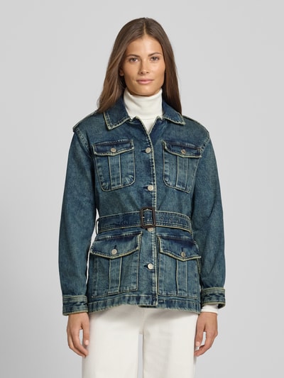 Lauren Ralph Lauren Jeansjacke aus Baumwoll-Mix mit Umlegekragen Modell 'Kufrell' Jeansblau 4
