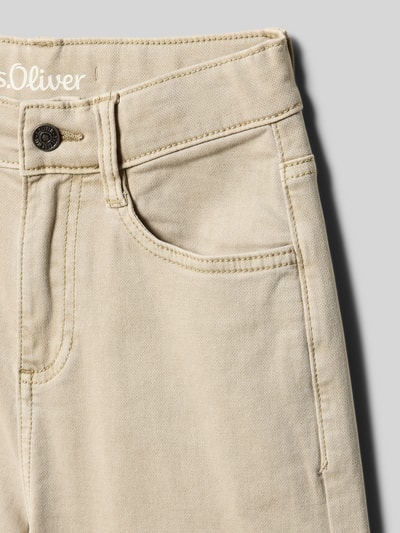 Produktfoto, Slim Fit Weite Hose aus Baumwoll-Mix Modell 'BAGGY' von s.Oliver RED LABEL, jednolity kolor, krój slim fit, pięć kieszeni, średni stan, materiał bawełniany