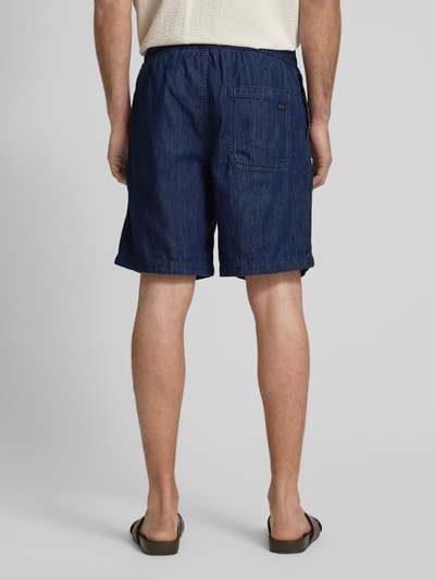 BOSS Orange Bermudas mit elastischem Bund und Tunnelzug Dunkelblau 5