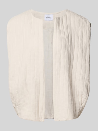 VILLA SOPHIE Weste mit Strukturmuster Modell 'ALEXIS' Beige 2