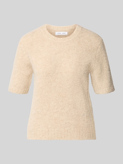 Productfoto, Strickshirt met ronde hals met alpaca-mix, rechte fit, halve mouw, model 'JEANNE' van Samsøe Samsøe, damesshirt