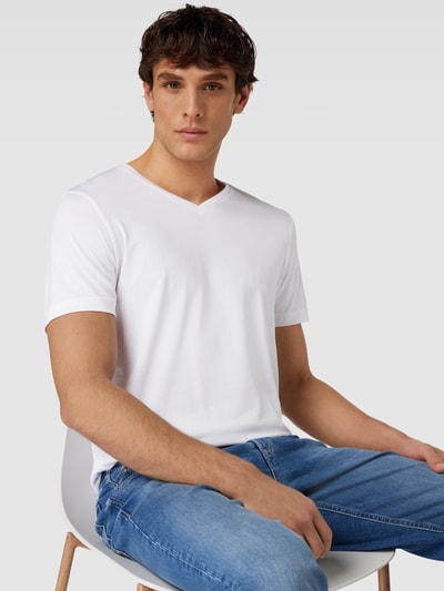 Christian Berg Men T-shirt met V-hals Wit - 3