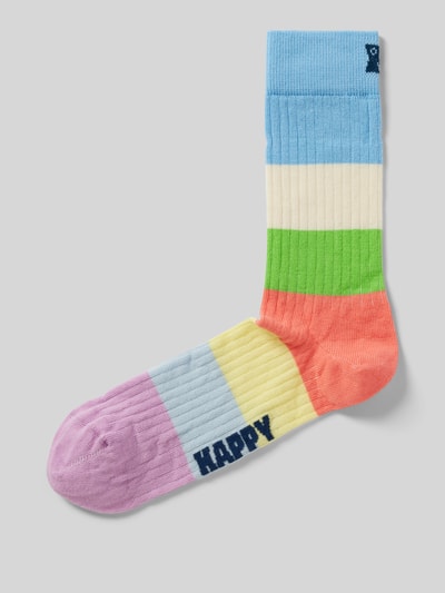 Happy Socks Sokken in riblook, model 'Chunky Stripe' Offwhite - 1