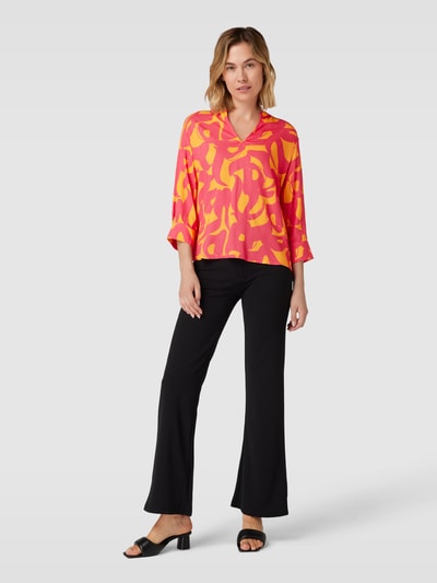 Better Rich Blouse met all-over motief, model 'Elli' Oranje - 1