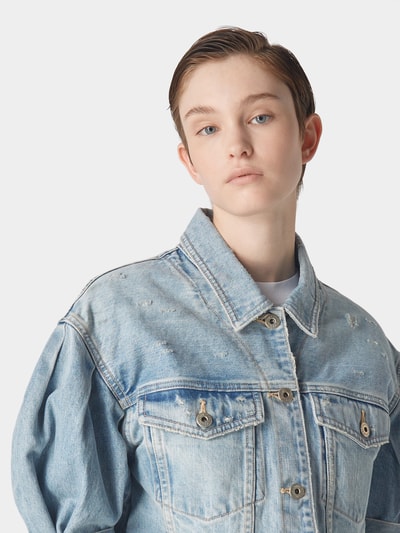 Jonathan Simkhai Cropped Jeansjacke Blau 3